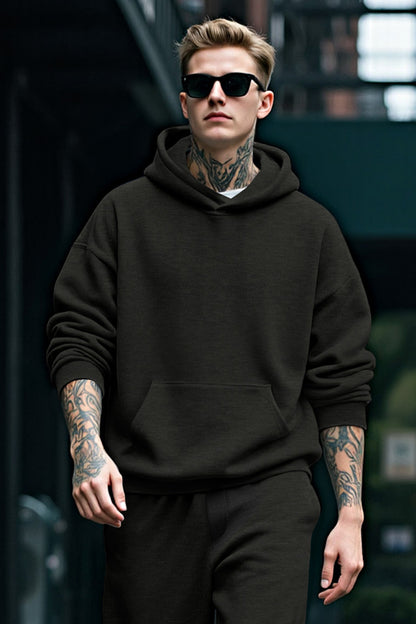 Herren-Pullover-Hoodie in Schwarz