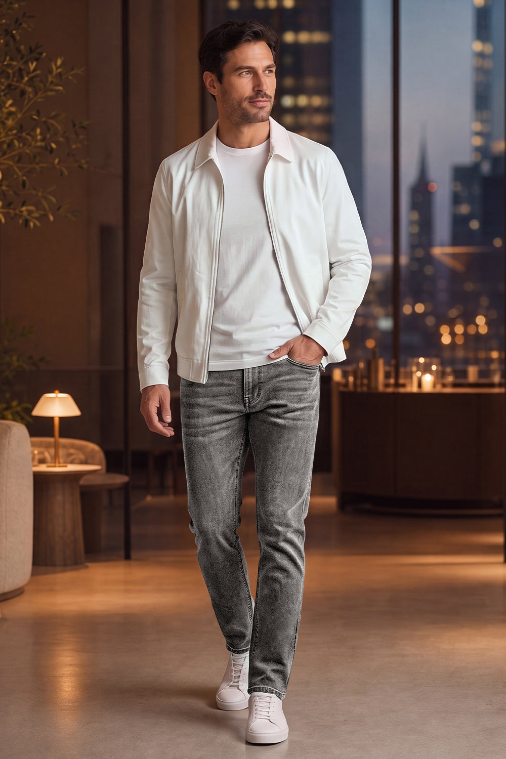 Men Stretch Denim Modern Slim Jean