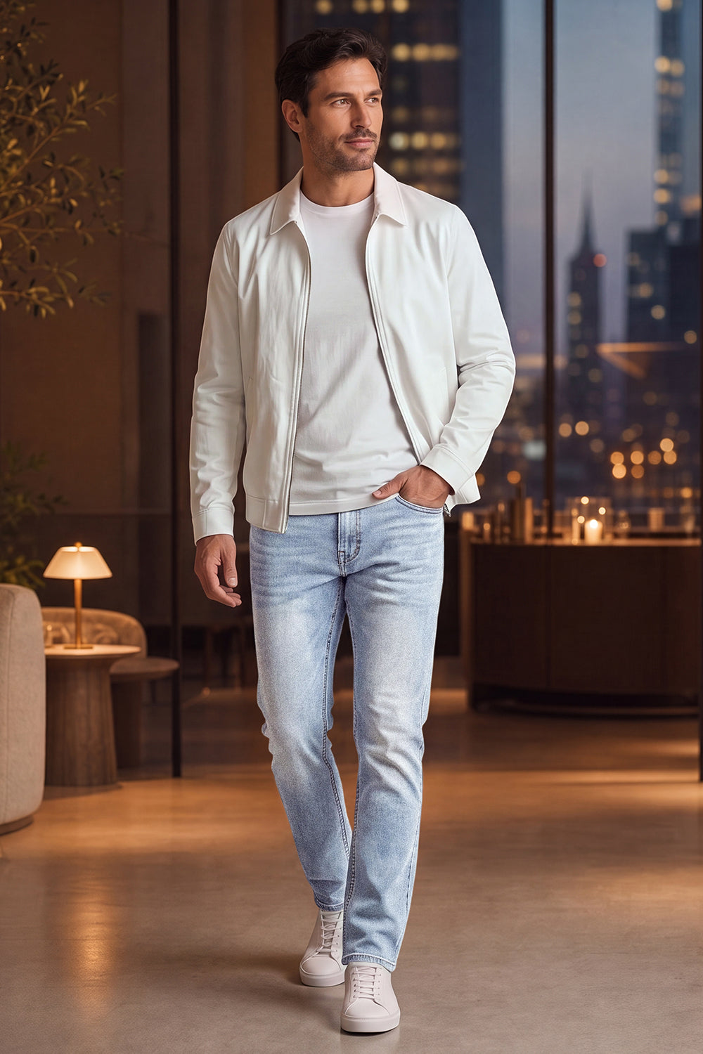 Men Stretch Denim Modern Slim Jean
