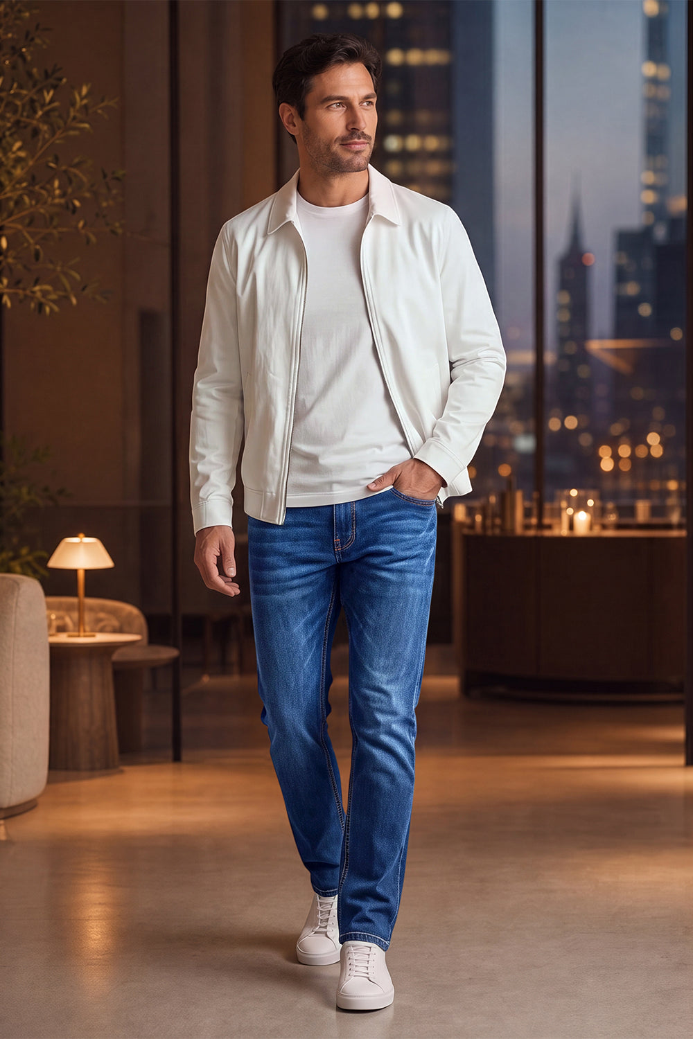 Men Stretch Denim Modern Slim Jean