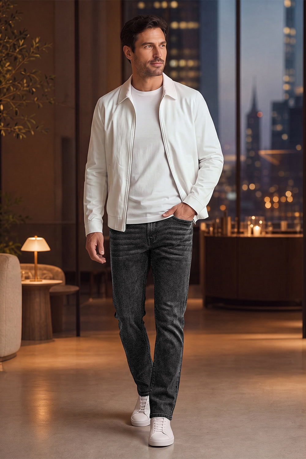 Men Stretch Denim Modern Slim Jean