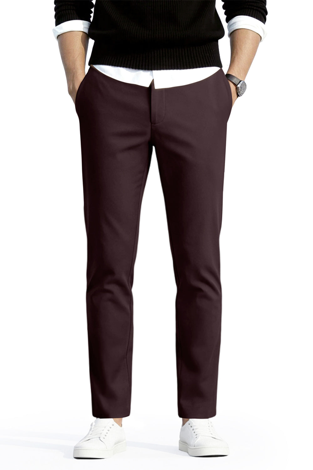 Men's Relaxed Fit Dress Pant - Brown