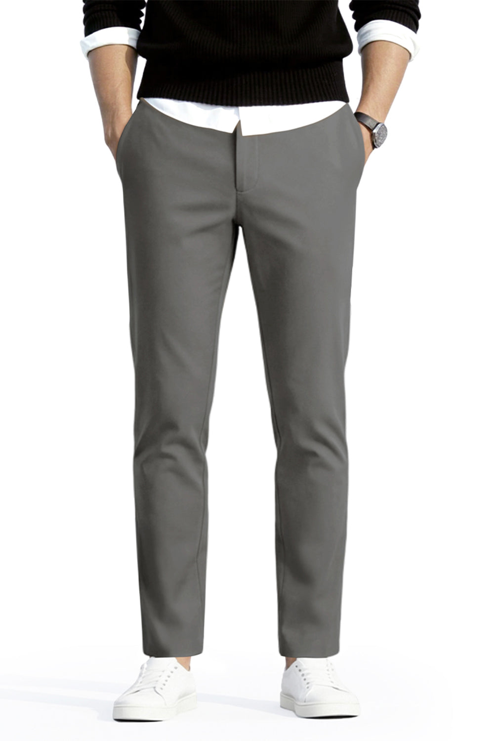 Men's Relaxed Fit Dress Pant - Grey