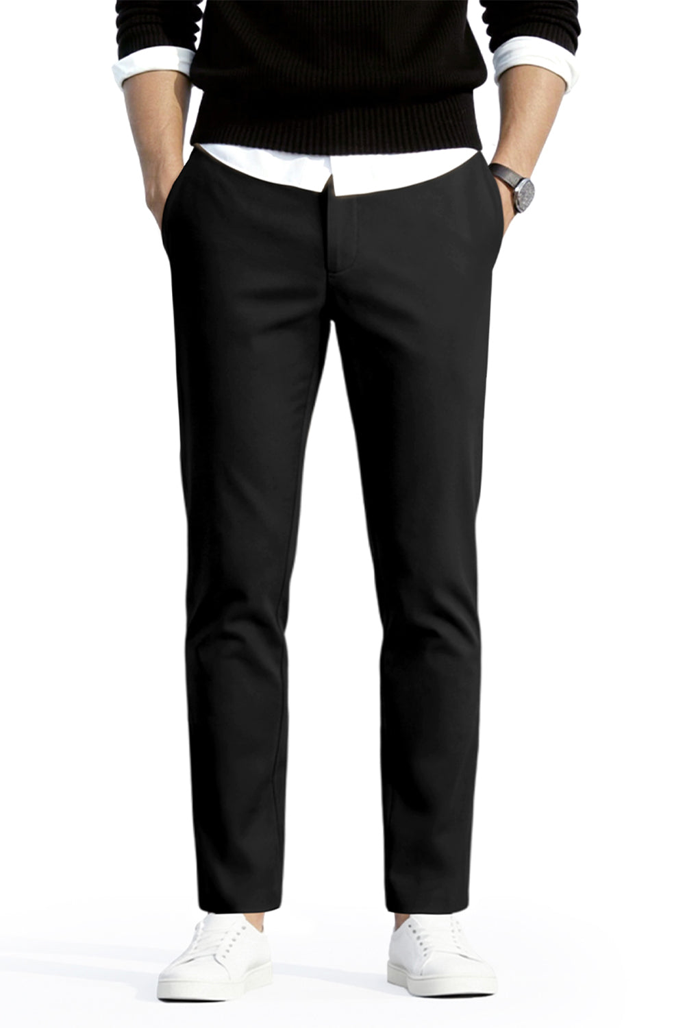 Men's Relaxed Fit Dress Pant - Black