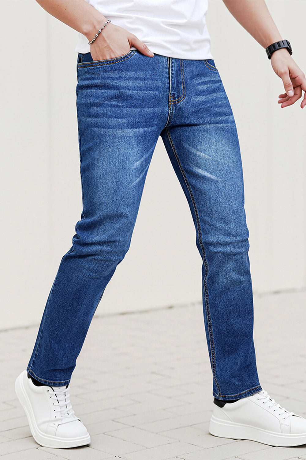 Men's Stretch Slim Fit Jean - Dark Blue