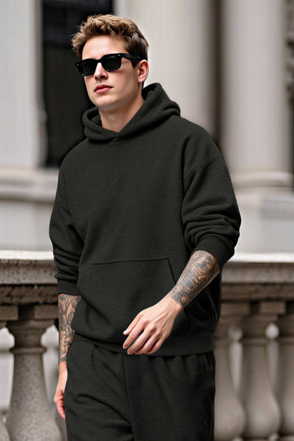 Herren-Pullover-Hoodie in Schwarz