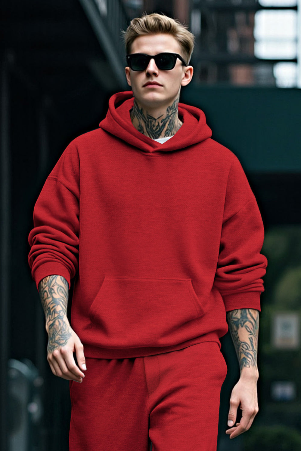 Sudadera con capucha para hombre - Roja