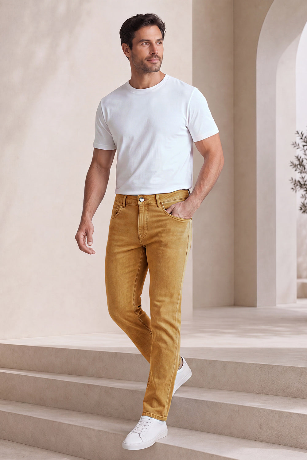 Men Stretch Denim Modern Slim Jean