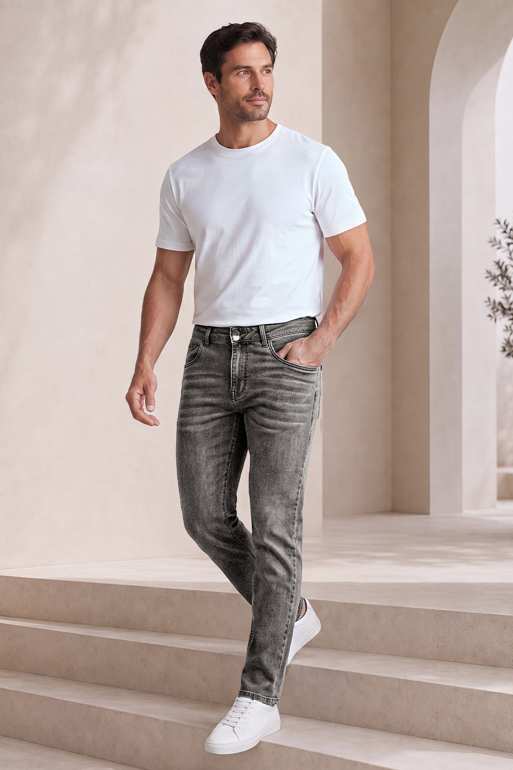 Men Stretch Denim Modern Slim Jean