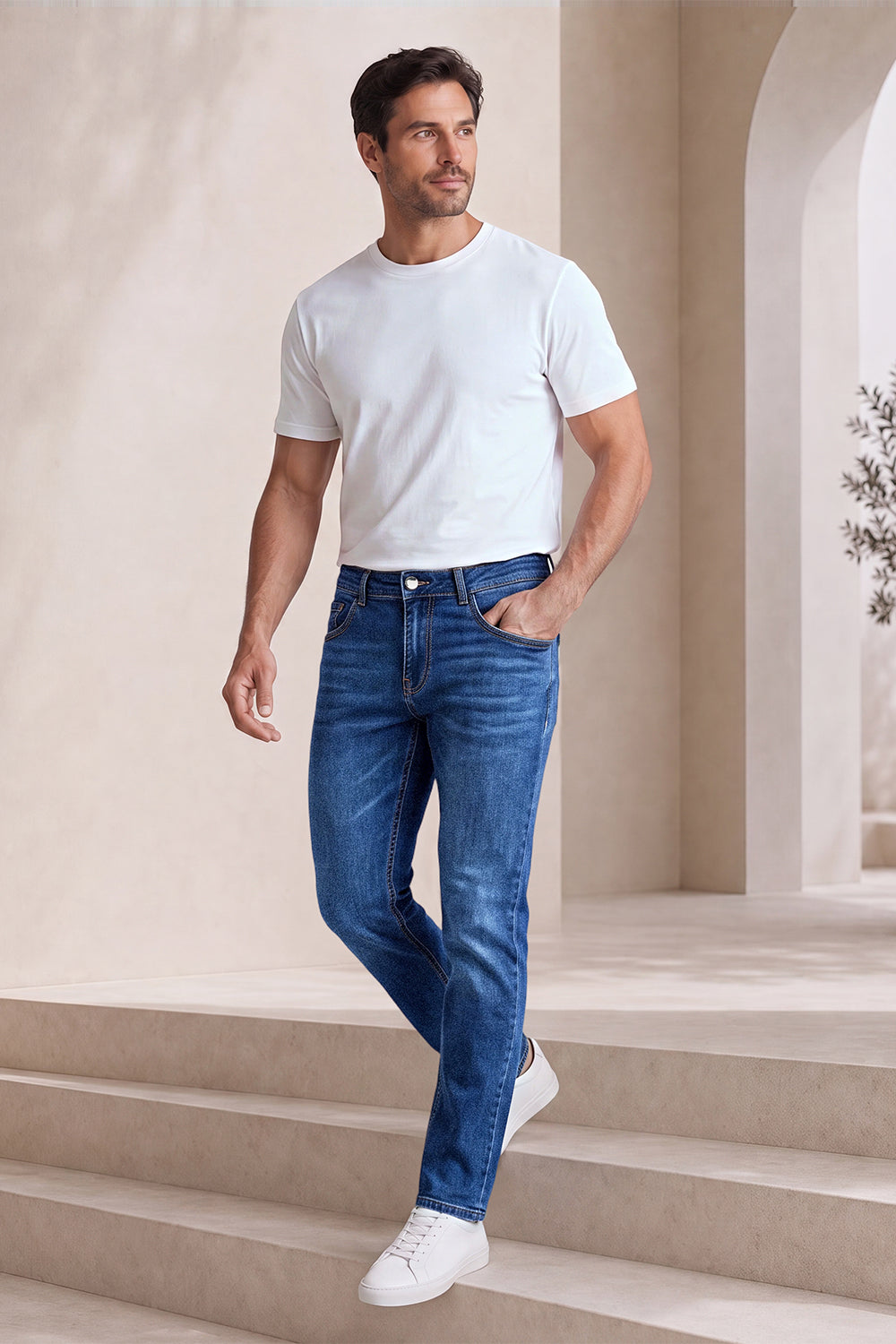 Men Stretch Denim Modern Slim Jean