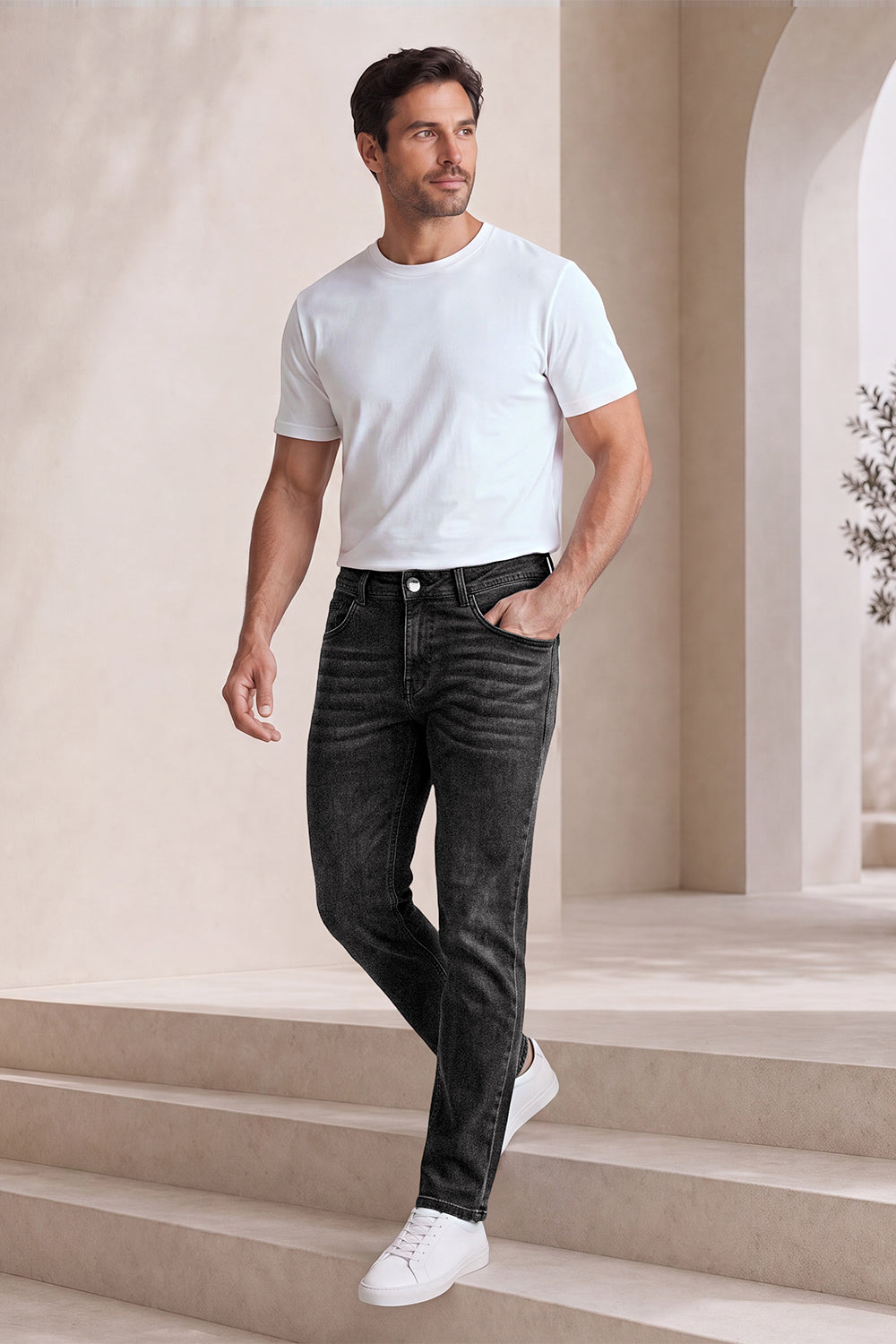 Men Stretch Denim Modern Slim Jean