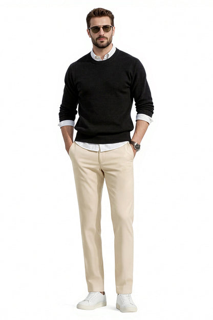 Men's Relaxed Fit Dress Pant - Beige