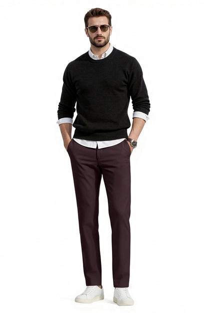 Men's Relaxed Fit Dress Pant - Brown