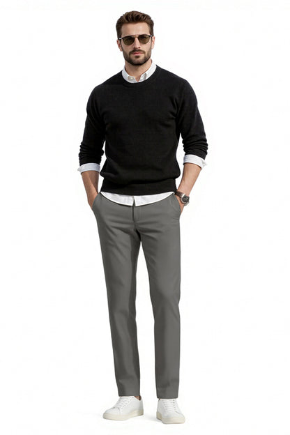 Men's Relaxed Fit Dress Pant - Grey