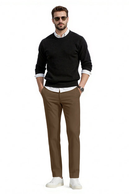 Men's Relaxed Fit Dress Pant - Camel