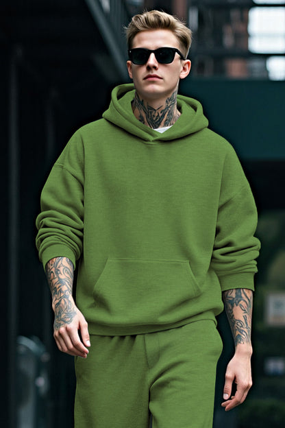 Herren-Pullover-Hoodie in Grün