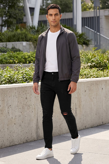 Gingtto Jeans déchirés pour homme