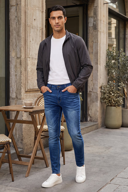 Dunkelblaue Sculpt-Skinny-Jeans für Herren