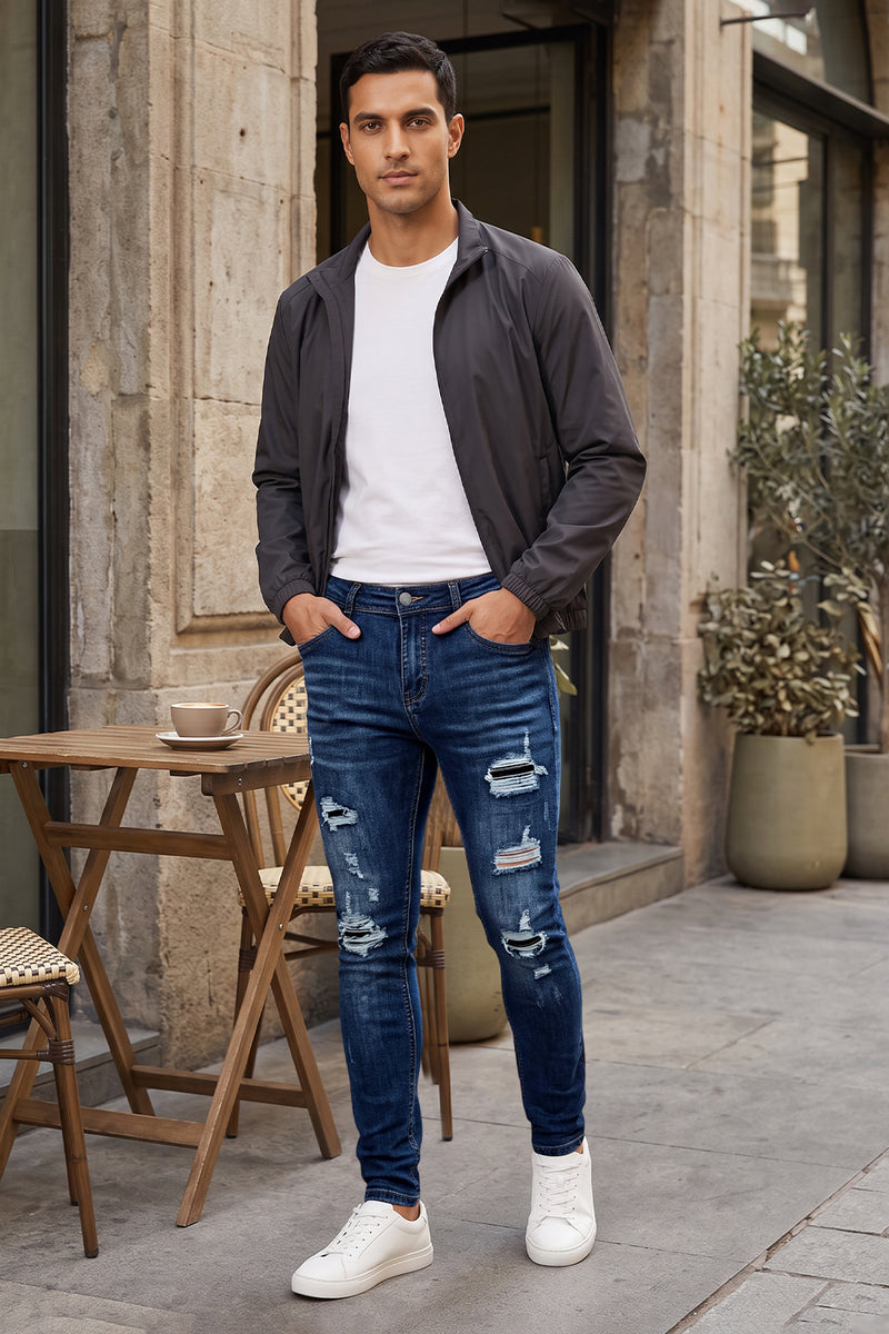 Men's Dark Blue Stretch Sculpt Skinny Jean