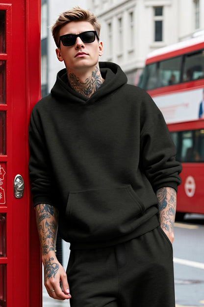 Herren-Pullover-Hoodie in Schwarz