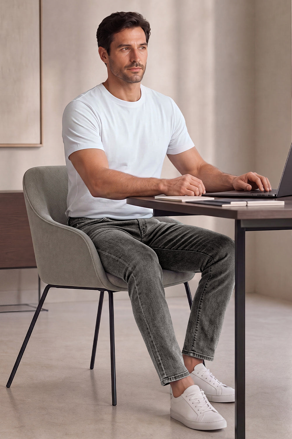 Men Stretch Denim Modern Slim Jean