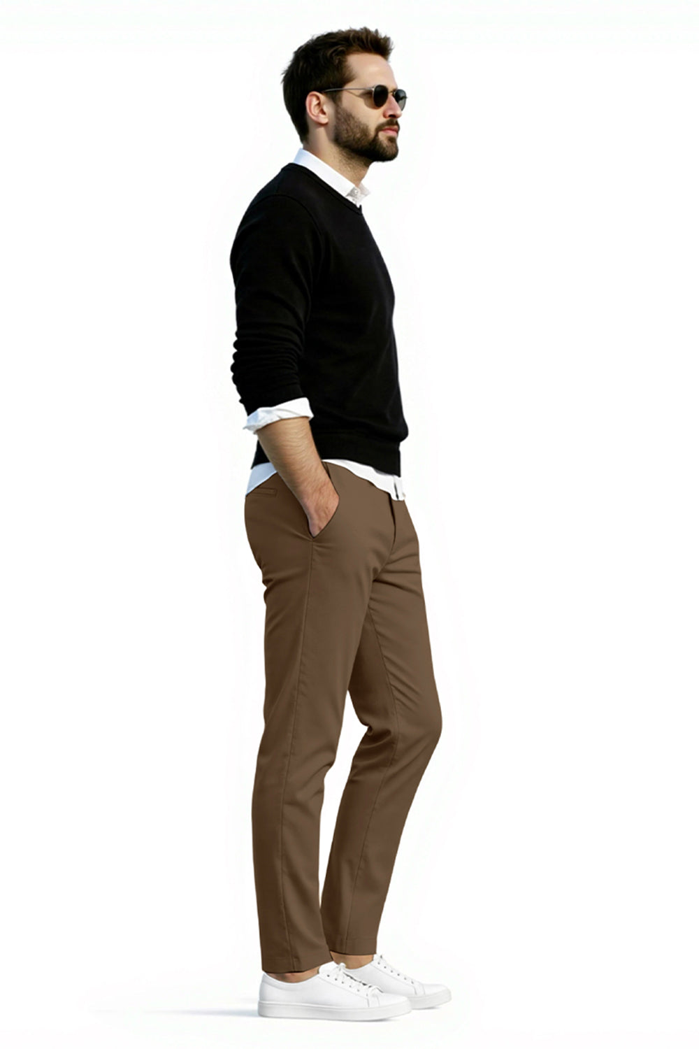 Men's Relaxed Fit Dress Pant - Camel