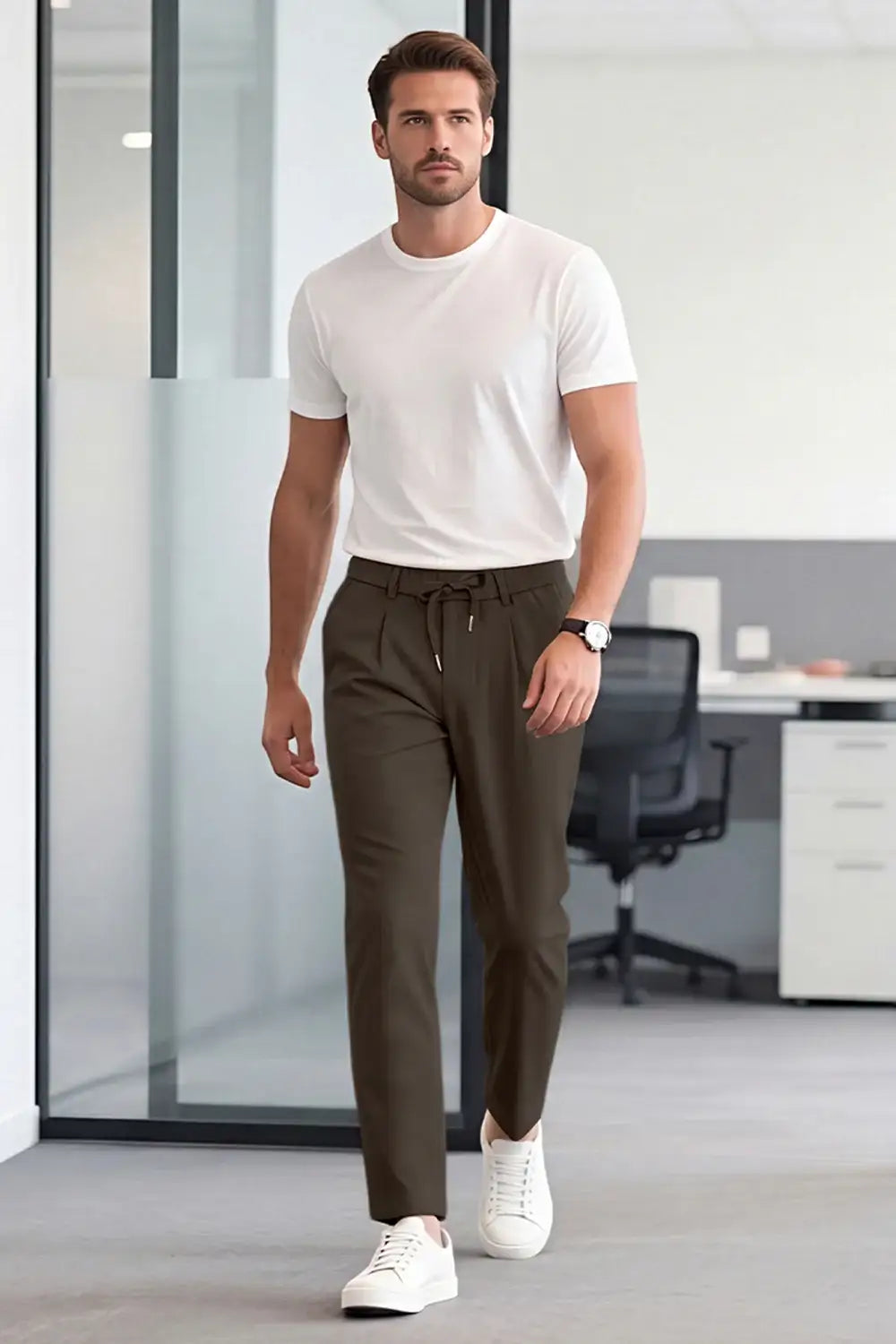 Men's Commuting 7*24 Business Pant - Dark Brown