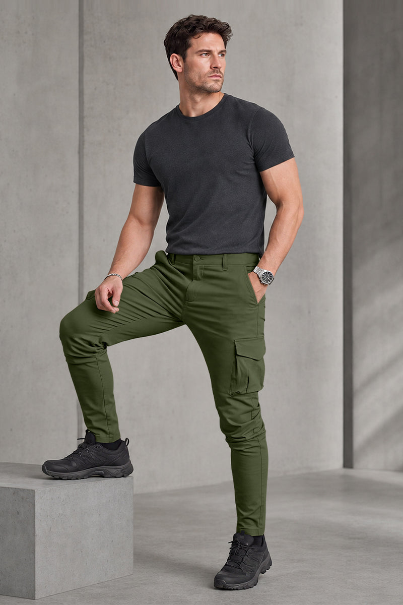 Schmale, klar geschnittene Cargohose für Herren
