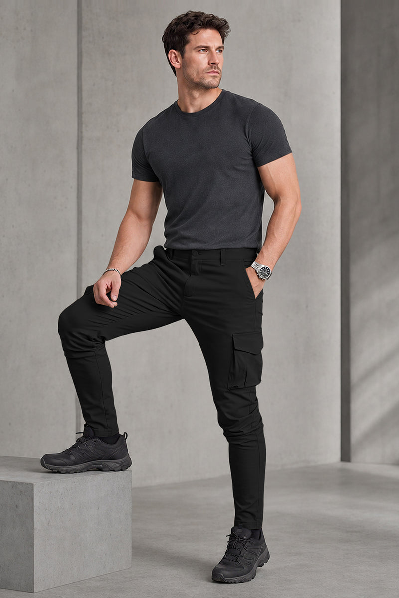 Schmale, klar geschnittene Cargohose für Herren