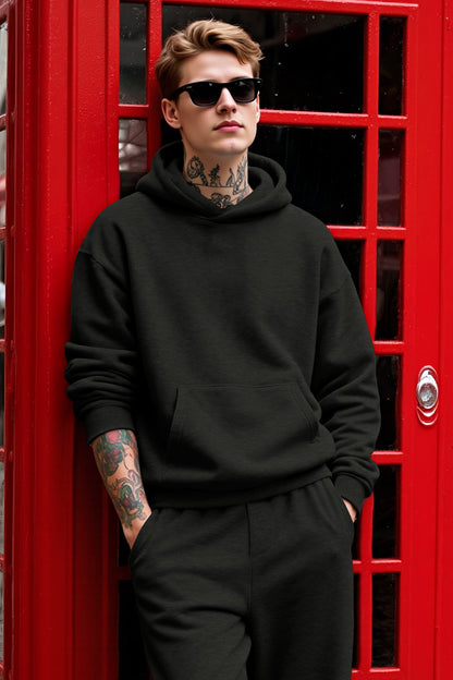 Herren-Pullover-Hoodie in Schwarz