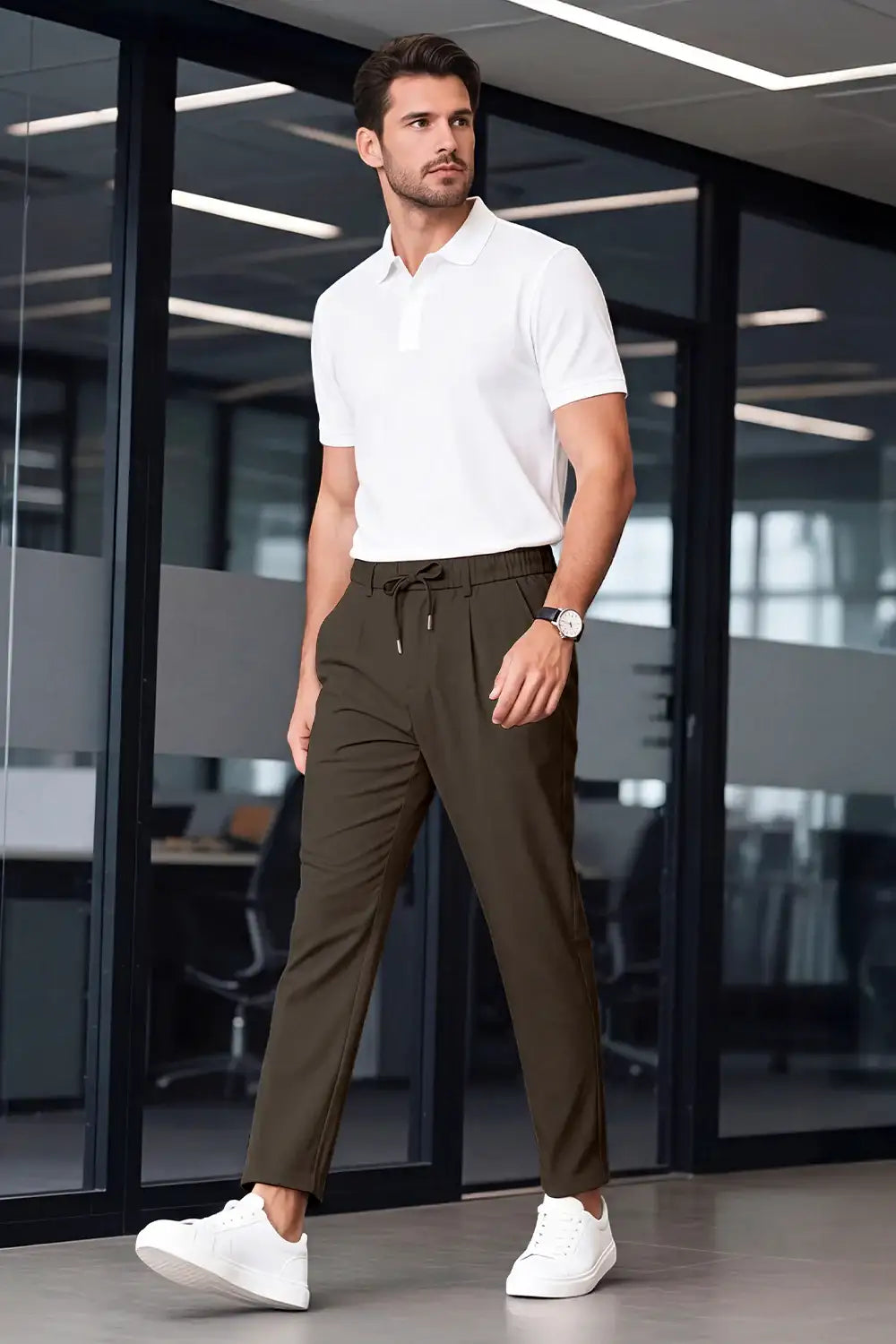 Men's Commuting 7*24 Business Pant - Dark Brown