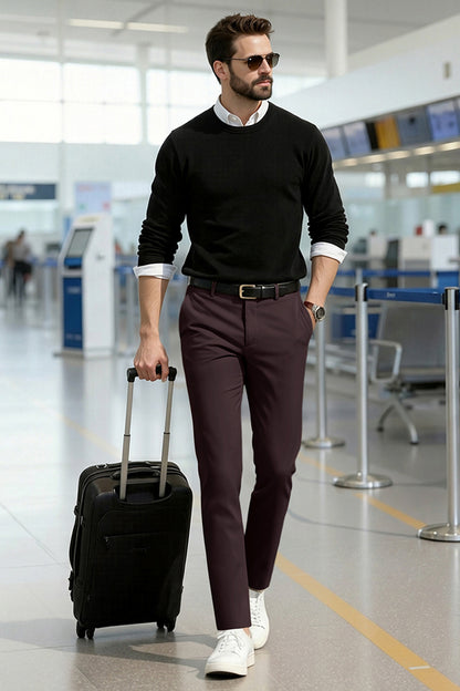 Men's Relaxed Fit Dress Pant - Brown