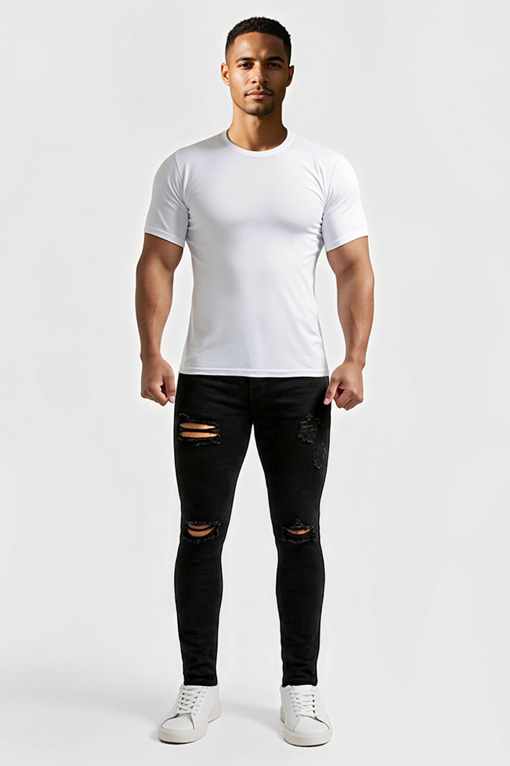Men's Black Stretch Jean - Ripped