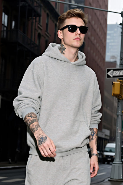 Herren-Pullover-Hoodie in Grau