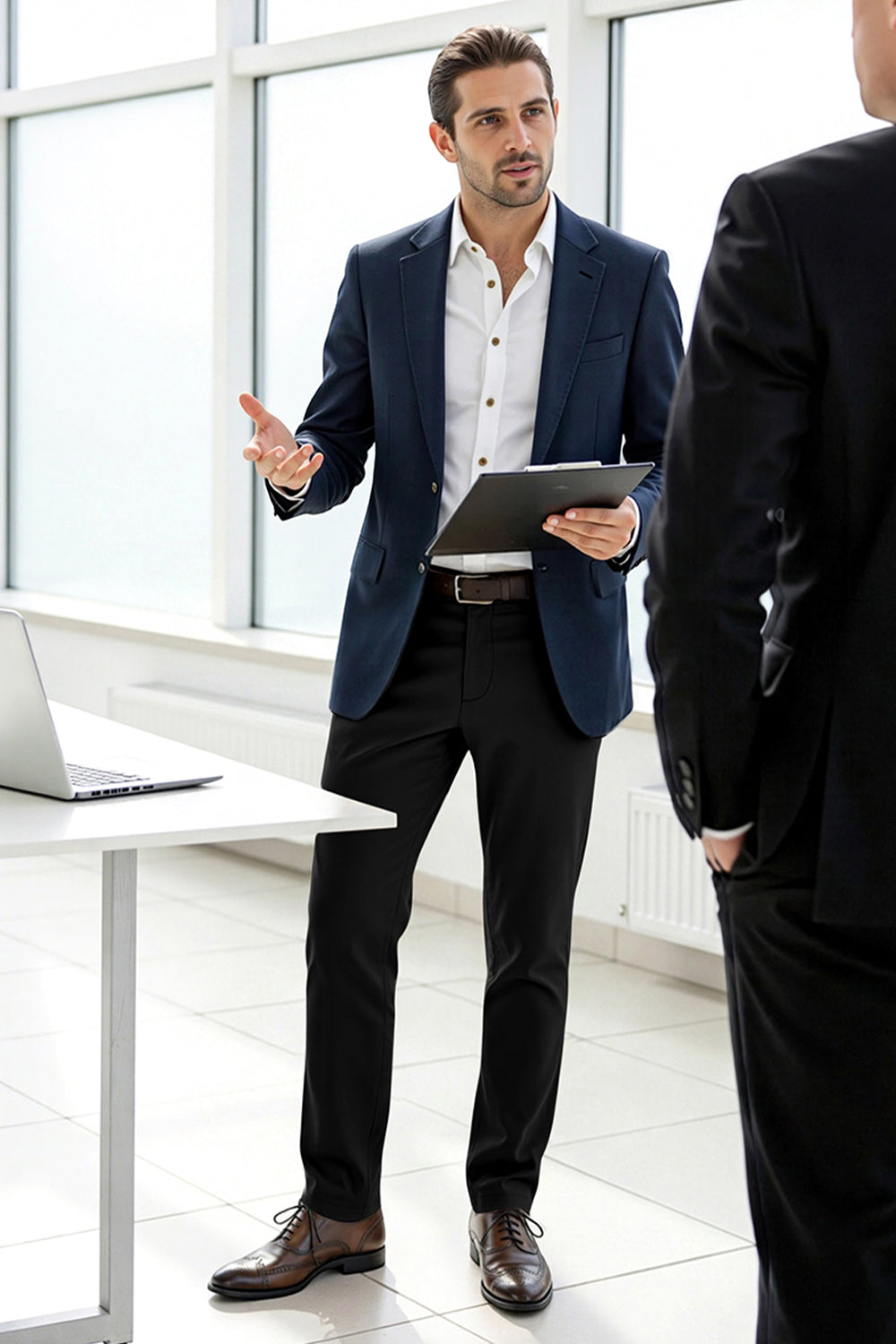 Men's Relaxed Fit Dress Pant - Black