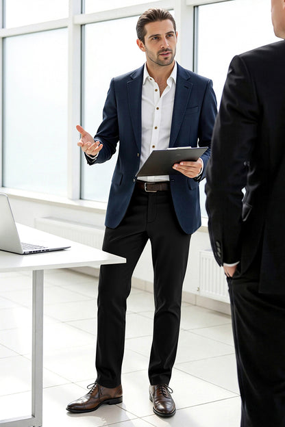 Men's Relaxed Fit Dress Pant - Black