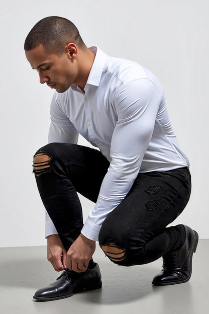 Men's Black Stretch Jean - Ripped