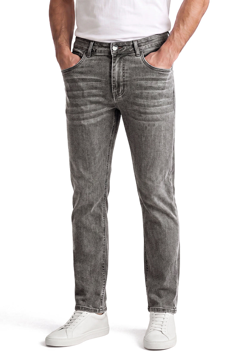 Moderne, schmal geschnittene Herren-Jeans aus Stretch-Denim