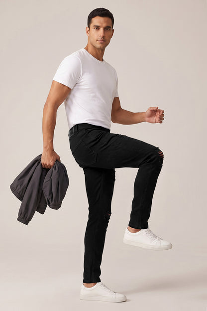 Gingtto Jeans déchirés pour homme