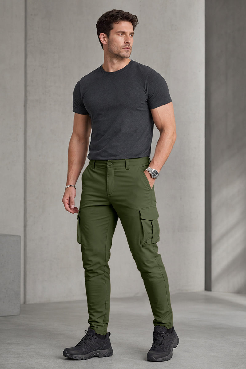 Schmale, klar geschnittene Cargohose für Herren