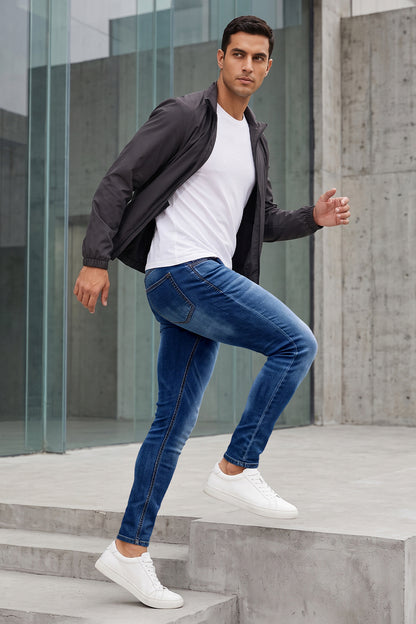 Dunkelblaue Sculpt-Skinny-Jeans für Herren