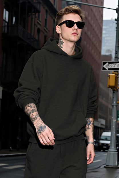 Herren-Pullover-Hoodie in Schwarz