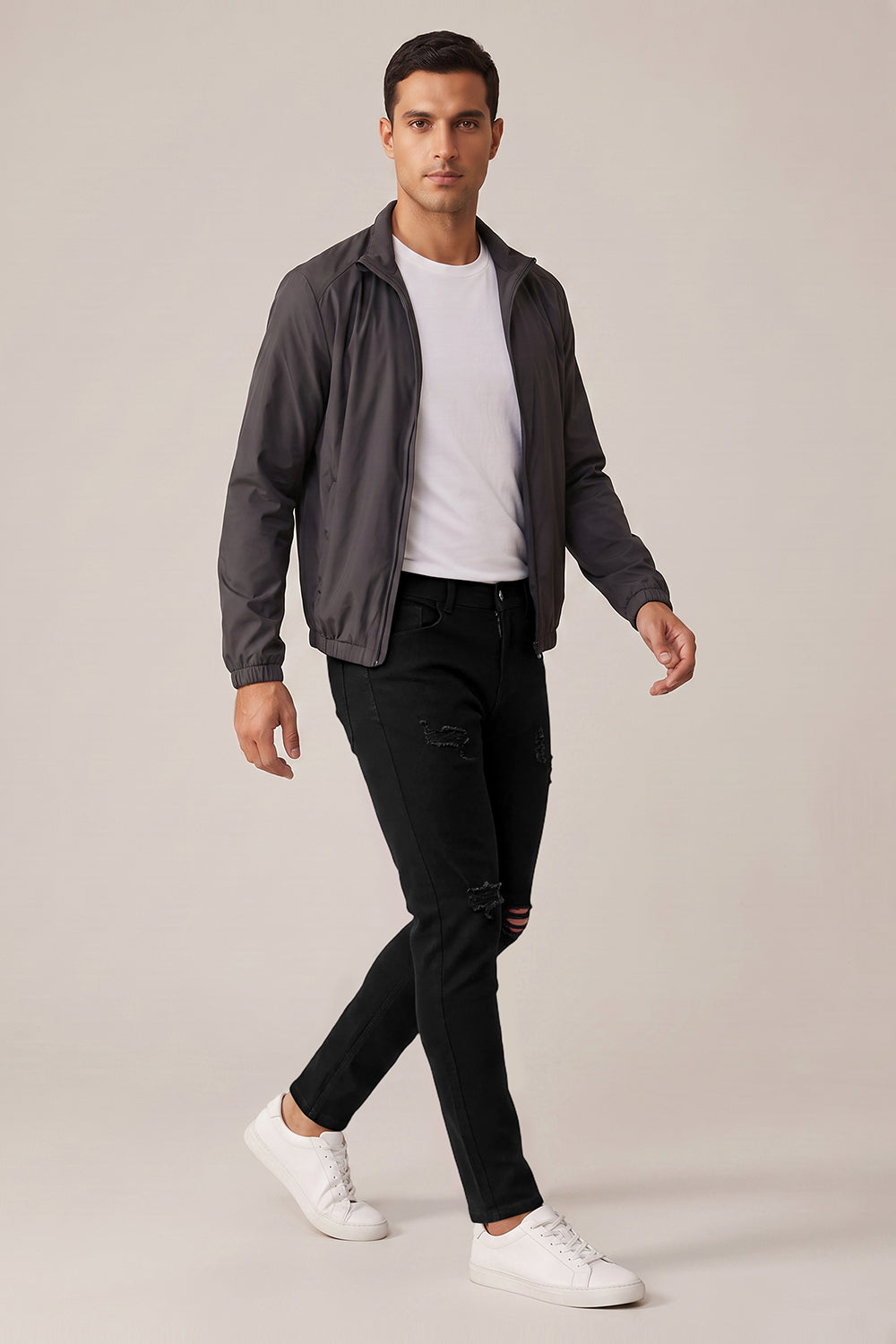 Gingtto Jeans déchirés pour homme