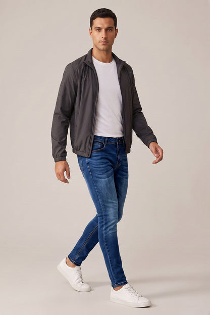 Dunkelblaue Sculpt-Skinny-Jeans für Herren