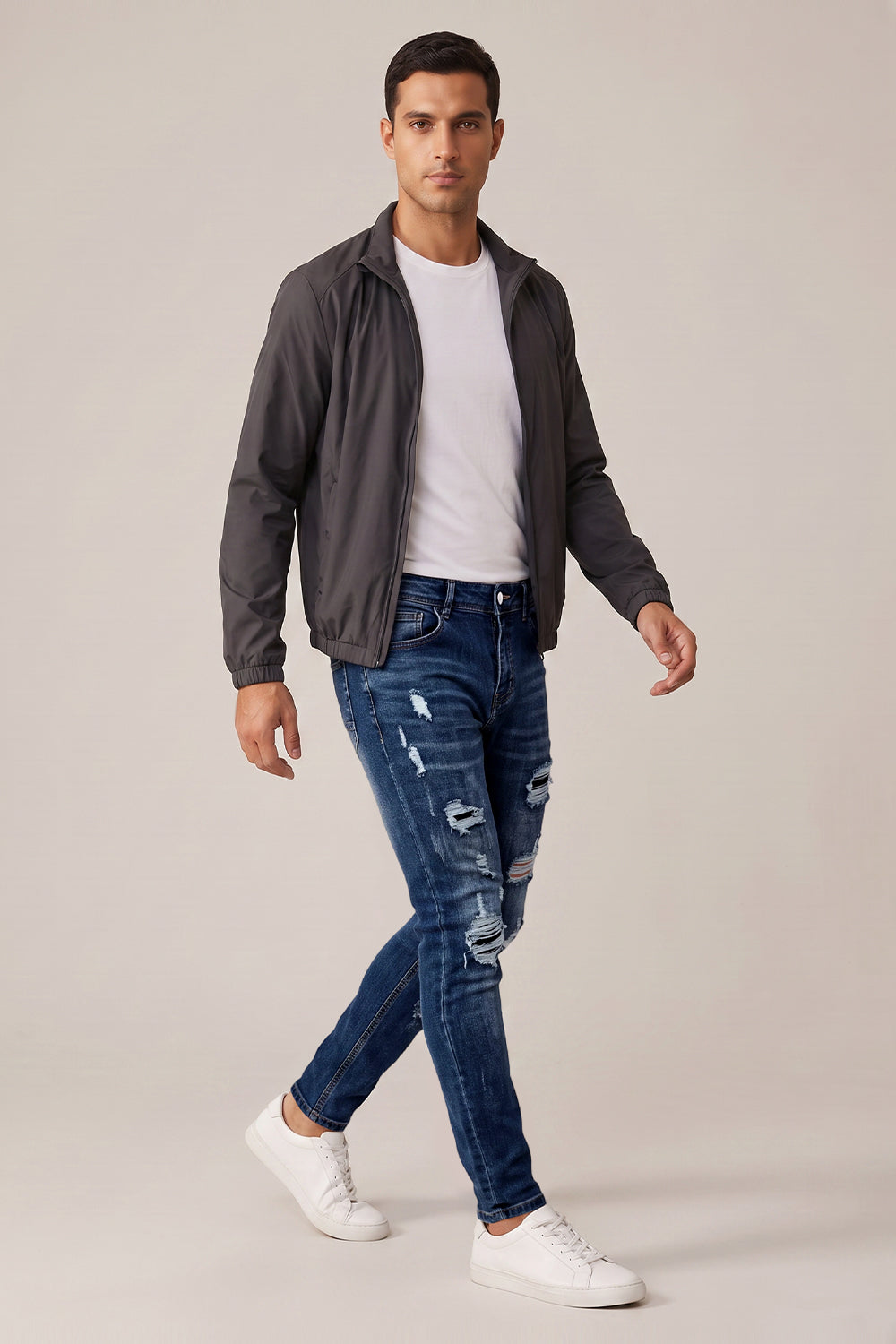 Dunkelblaue Stretch-Sculpt-Skinny-Jeans für Herren
