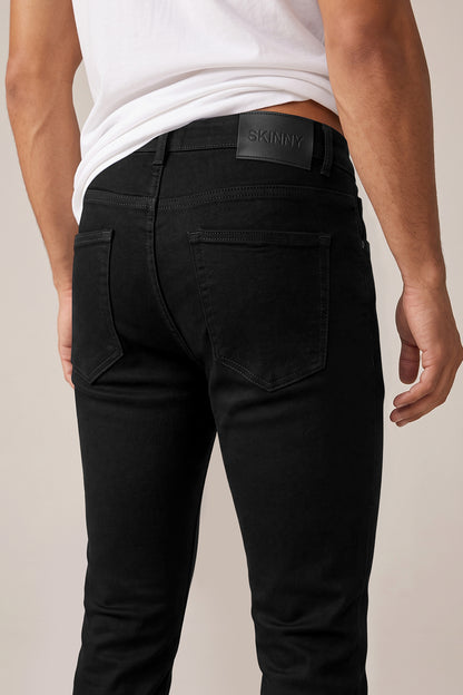 Zerrissene schwarze Sculpt-Skinny-Jeans für Herren