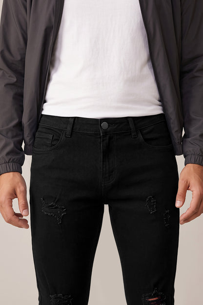 Gingtto Jeans déchirés pour homme