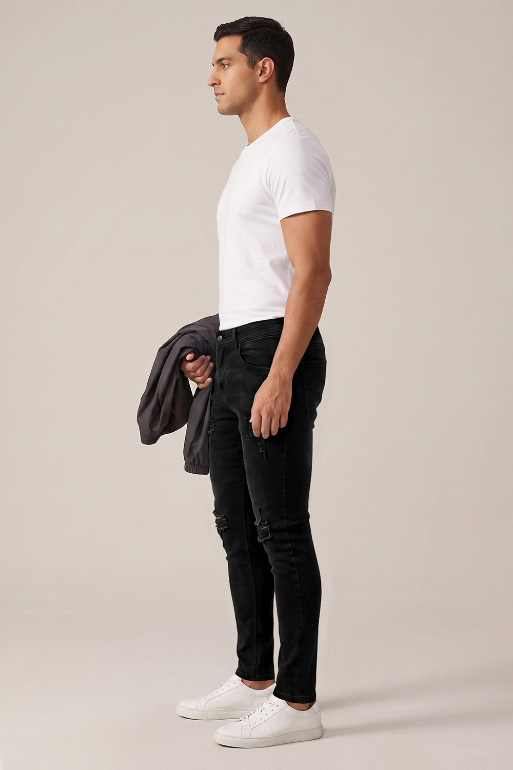 Gingtto Jeans déchirés pour homme