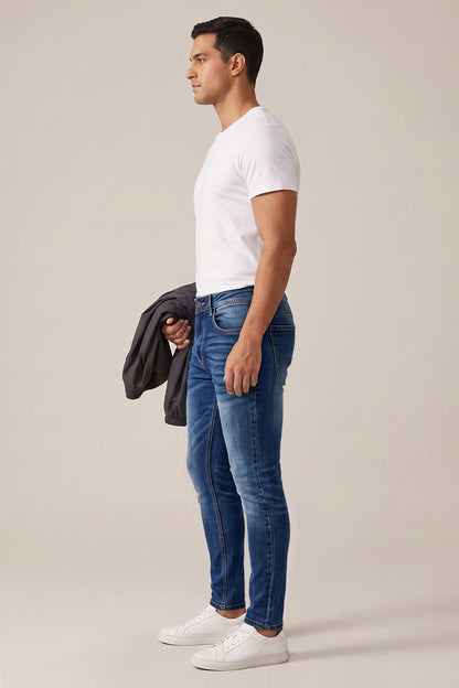 Dunkelblaue Sculpt-Skinny-Jeans für Herren