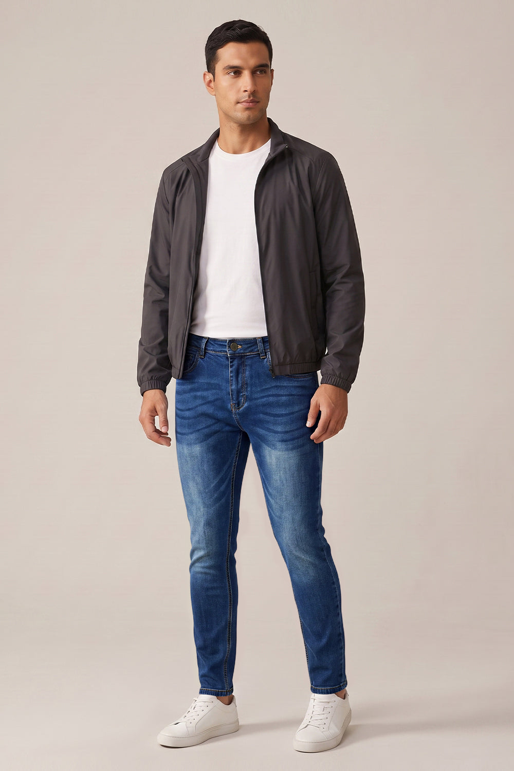 Dunkelblaue Sculpt-Skinny-Jeans für Herren
